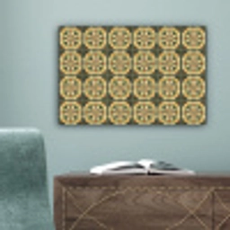 Ornament - Patroon - Groen canvas 2cm klein 34 -sfeer4