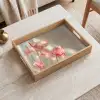 Bloemen - Stelen - Roze - Schaduw Dienblad Rechthoek middel -sfeer1