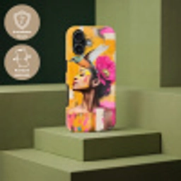Vogel - Vrouw - Abstract - Bloem Toughcase MagSafe Apple iPhone 17 klein -USP_PrintM_DE