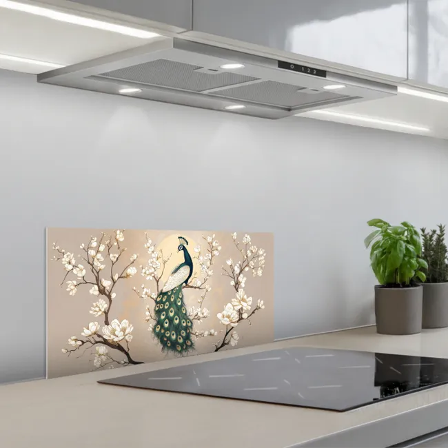 Pauw - Tak - Bloemen keuken achterwand spatscherm klein -3d_schuin