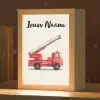 Brandweerwagen - Getekend - Rood Light Box met kabel (Kinderlampje) klein -zzz_3d_website