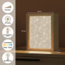 Organisch - Textuur - Beige Light Box met kabel (Tafellamp) klein 925 -USP_DE