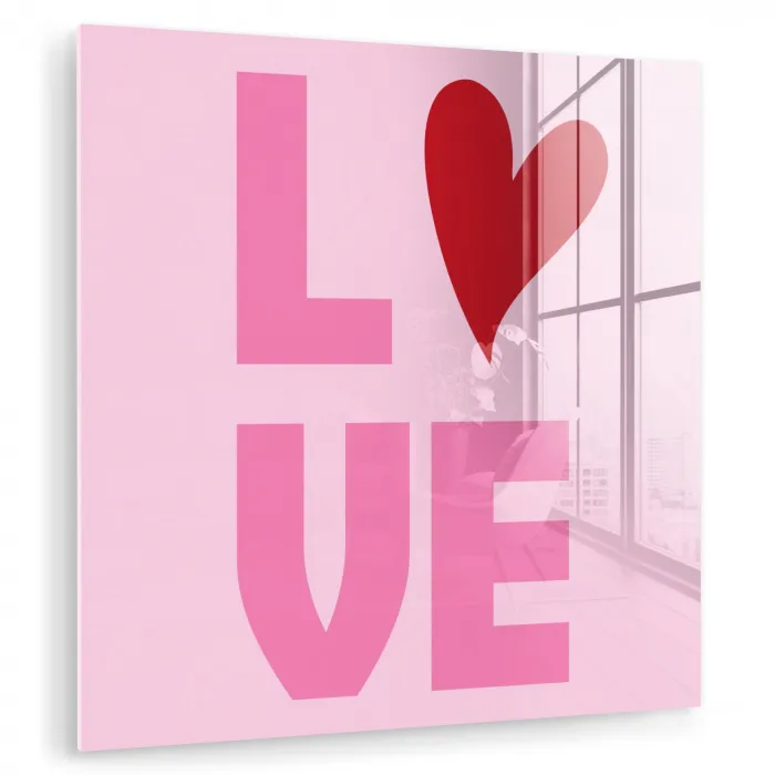 Love - Roze - Hart - Valentijn plexiglas 5mm klein -zzzproduct_nieuw