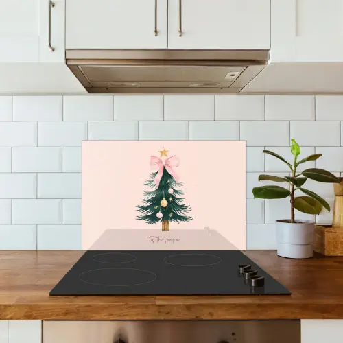 Christmas Season - Kerst - Kerstboom - Roze keuken achterwand spatscherm klein -sfeer2