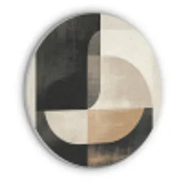 Modern - Vierkant - Vormen Akoestische PET Vilt - Rond klein -3d