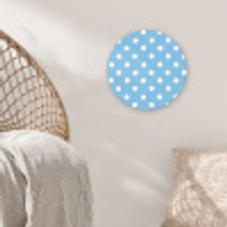 Polka - Dots - Blauw Wandcirkel kunststof plaat 5mm dik klein 188 -sfeer5