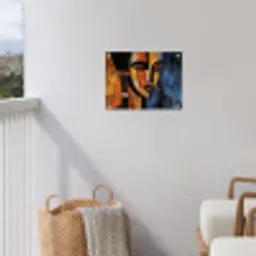 Abstract - Portret - Kleurvakken tuinposter los doek klein -sfeer8