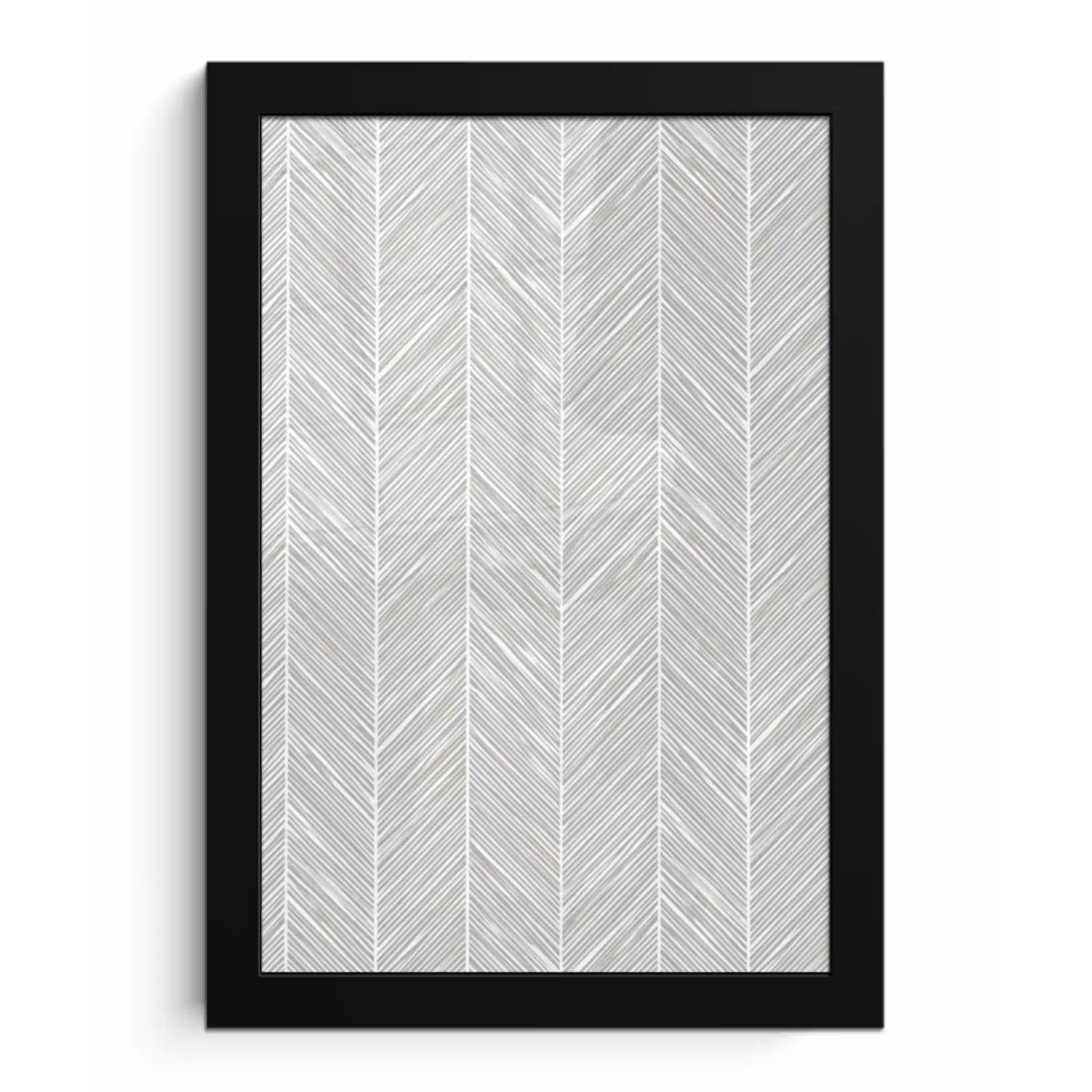 Klassiek - Visgraat - Grijs fotolijst zwart zonder passe partout klein 224 -3d