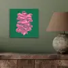 Abstract - Pink - Lijnen - Groen aluminium wit klein -sfeer2