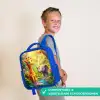 Giraf en olifant bij beekje in de Jungle Kinderrugzak - Blauw middel -sfeer3_NL