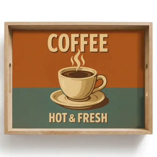 Koffie - Kop - Vintage - Quote Dienblad Rechthoek middel -z3d_shopping