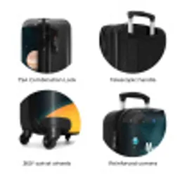 Saturnus space NBS - Handbagage koffer - Kinderen Unisex middel zzzzzzzbolletjes_ENG
