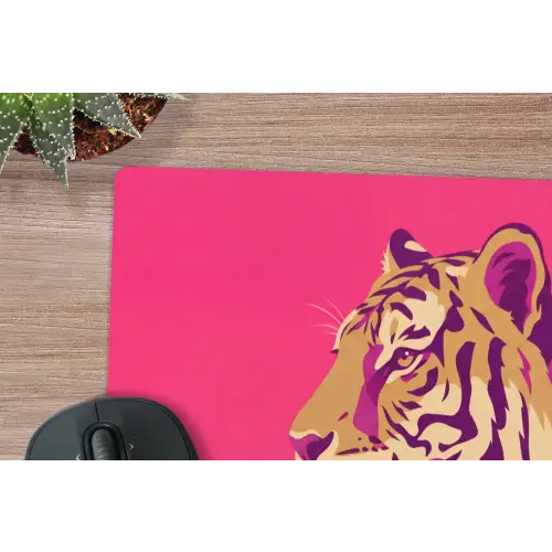 Tijger - Modern - Neon muismat rubber klein -closeup