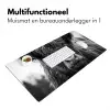 Schotse hooglander - Zwart - Wit - Sneeuwvlokken Muismat XXL klein -sfeer4