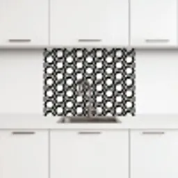 Zwart - Wit - Geometrisch - Patroon keuken achterwand 2 middel 865 -3d