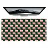 Vlechtpatroon - Groen - Roze - Geometrisch Muismat XXL klein 681 -zzz3d