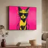 Kat - Art - Zonnebril - Roze Textielframe zwart klein -sfeer3