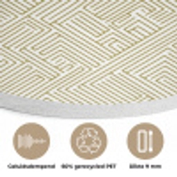 Geometrisch - Lijnen - Groen Akoestische PET Vilt - Rond klein 838 -closeup_NL