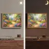 Natuur - Landschap - Bloemen - Kleurrijk Light Box met batterij (Wandlamp) middel -sfeer3