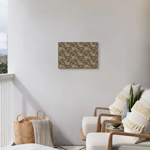 Bruin - Groen - Bloemen Tuinposter op houten frame 2 cm dik klein 845 -sfeer1