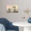 Tropisch landschap - palmbomen - Bloemen - Roze lucht poster papier klein -sfeer3