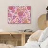 Bloemenpatroon - Roze - Oranje - Bloemen PET vilt klein -sfeer3