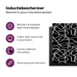 Lijnen - Kronkelend - Vloeiend Inductie beschermer vinyl 3mm klein 276 -zzzzzzz-cc-usp