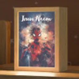 Superheld - Jongens - Rook - Kleuren Light Box met kabel (Kinderlampje) klein -zzz_3d_website
