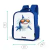 Coole haai met zonnebril in het water Kinderrugzak - Blauw middel -productfoto_formaten