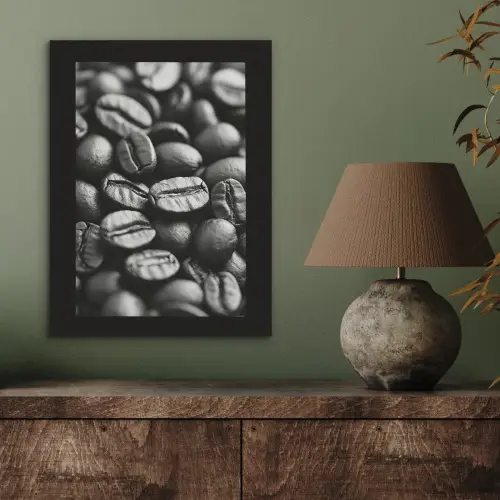 Koffiebonen - Zwart - Vintage PET vilt klein -sfeer2