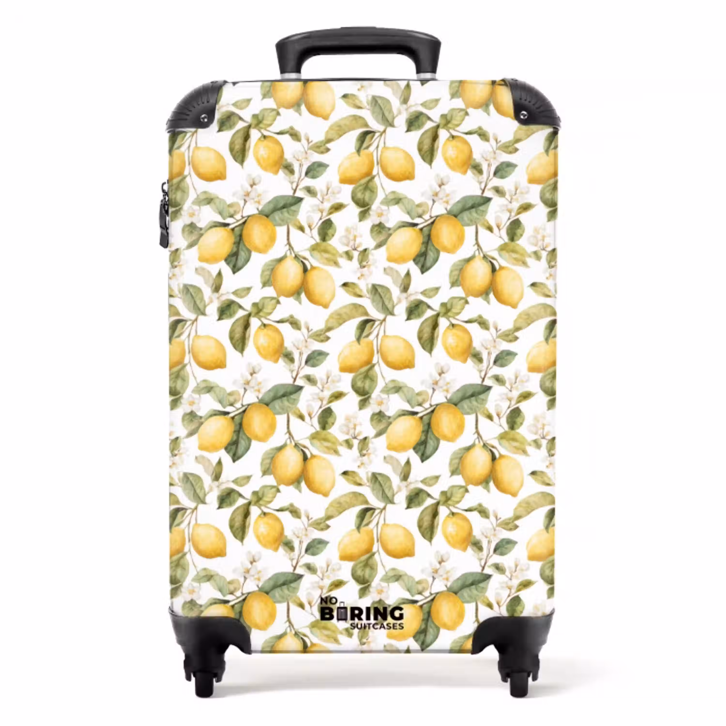 Citroenen patroon geel groen NBS - Handbagage koffer - Kinderen Unisex middel -productfoto_recht