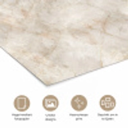 Lichtbeige - Goudbruine Nerven - Marmer poster papier klein 62 -closeup_NL