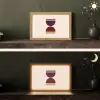 Zandloper - Symmetrisch - Rood - Paars Light Box met kabel (Tafellamp) klein -sfeer3