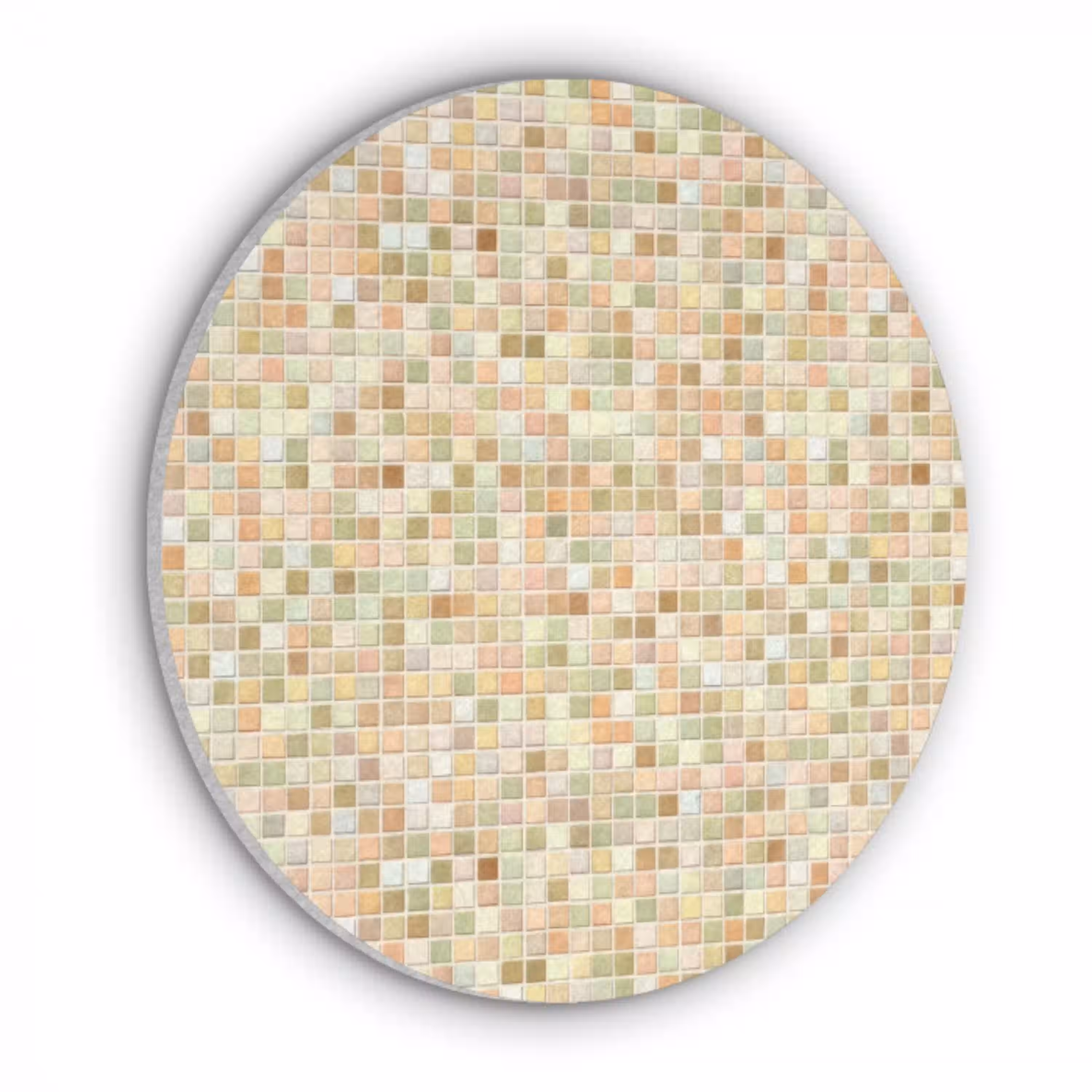 Mozaïek - Patroon - Terracotta Akoestische PET Vilt - Rond klein 838 -3d