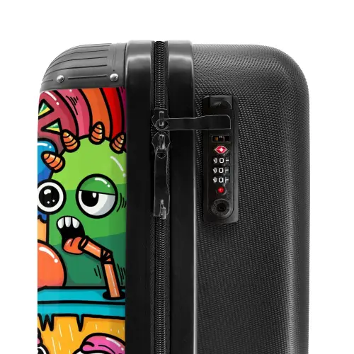 Monster met 1 Oog NBS - Handbagage koffer - Unisex middel -slot