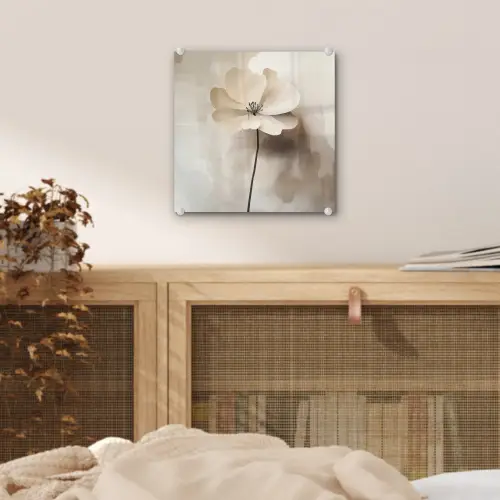 Bloem - Beige - Verf - Schaduw plexiglas 5mm klein -sfeer4