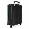 Rode auto blauwe achtergrond NBS - Handbagage koffer - Unisex middel -achterkant