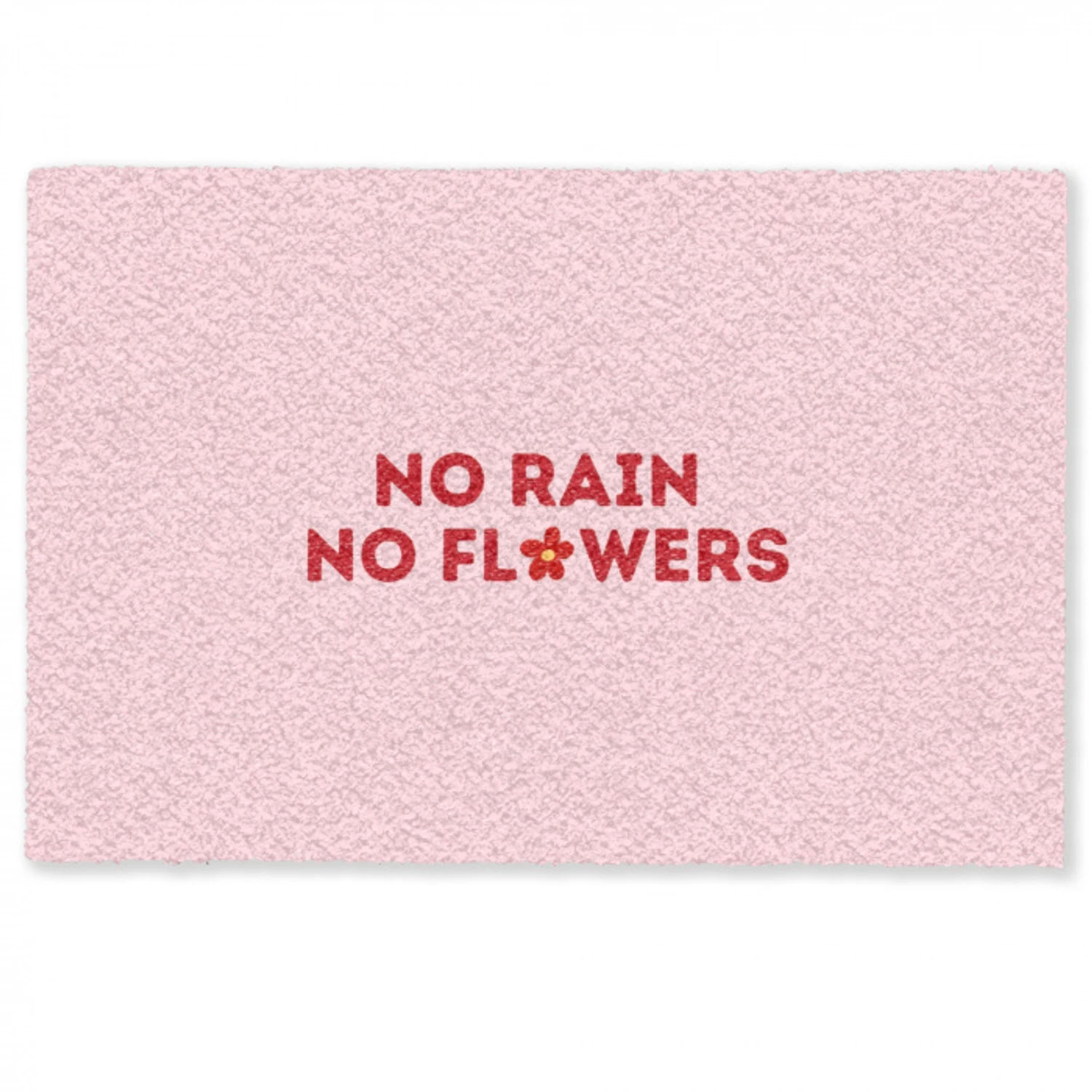 No rain no flowers - Minimalistisch - Roze - Bloem Deurmat klein -zkaufland3d