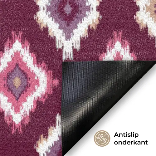 Bordeaux - Patroon - Abstract Deurmat klein 898 -antislip_NL