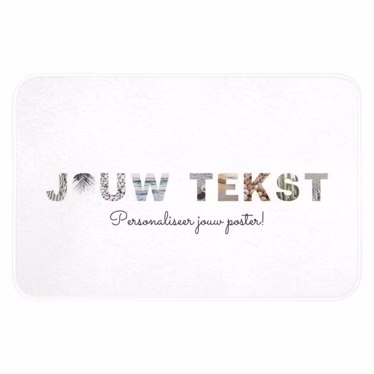 Gepersonaliseerde badmat - Jouw Tekst - Lettercollage
