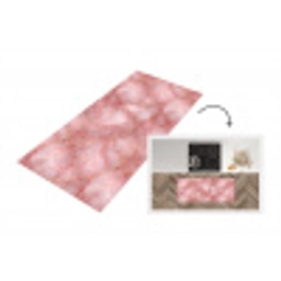 Roze - Kwarts - Goud - Marmer Keukenloper - keukenmat middel 536 -3d
