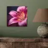 Roze - lelie - Dauwdruppels aluminium wit klein -sfeer2