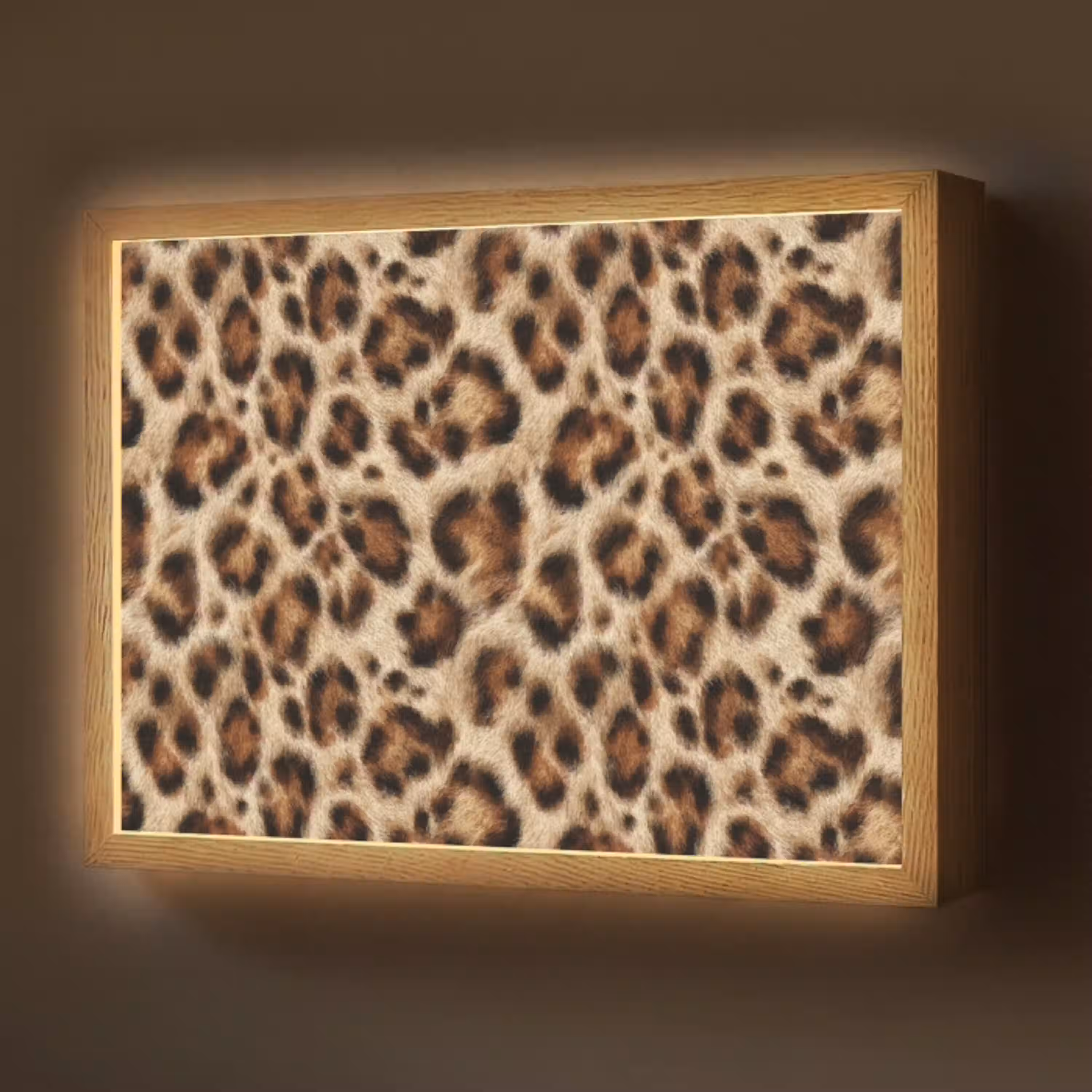 Luipaard - Vacht - Bruin Light Box met batterij (Wandlamp) middel 907 -z3d_website