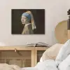 Meisje met de parel - Schilderij - Oude meesters - Vermeer PET vilt klein -sfeer3