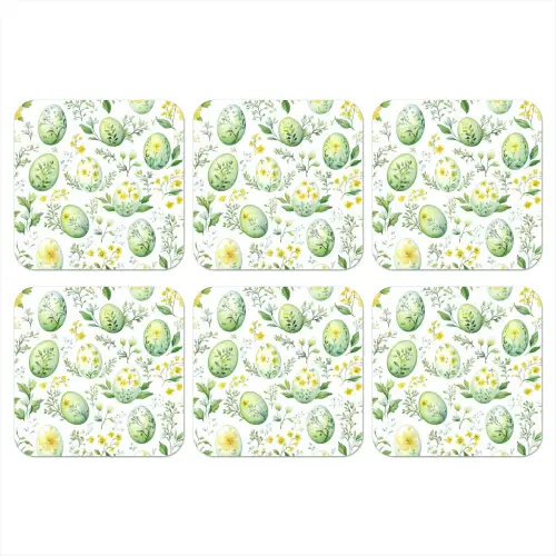 Patroon - Groen - Eieren onderzetter kurk middel -3d