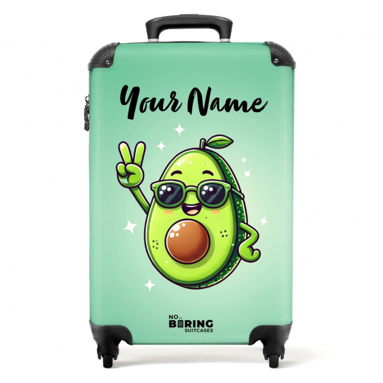 Appie avocado NBS - Handbagage koffer - Kinderen Unisex middel -productfoto_recht