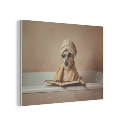 Bad - Hond - Boek - Zonnebril PET vilt klein -3d