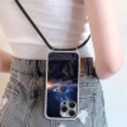 Fantasy - Kosmos - Landschap Hoesje iPhone 16 Pro Max met koord klein -sfeer5