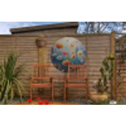 Bloemen - Natuur - Waterverf - Kunst Wandcirkel tuinposter met ringen klein -buiten3
