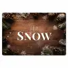 Sneeuw - Houtlook - Quote - Let it snow Placemat vinyl groot -zzsfeer1_Kitchenyeah-website